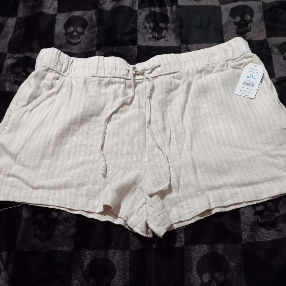 Striped Linen Shorts